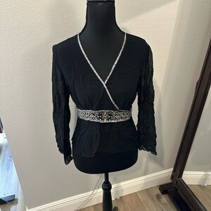 vintage black and sequin long sleeve